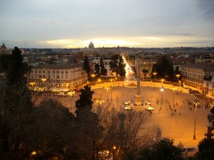 panorama di Roma dal Pincio