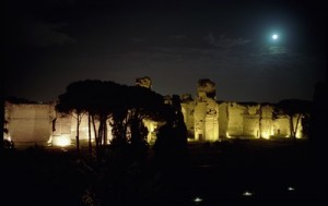 Terme di Caracalla di notte by Jerzy Strzelecki